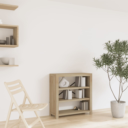vidaXL 3-tasoinen Kirjahylly 80x30x80 cm täysi akaasiapuu
