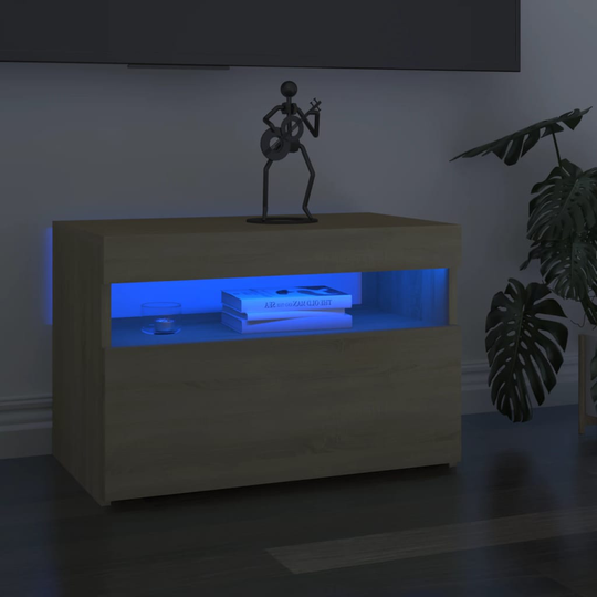 vidaXL TV-tasot LED-valoilla 2 kpl Sonoma-tammi 60x35x40 cm