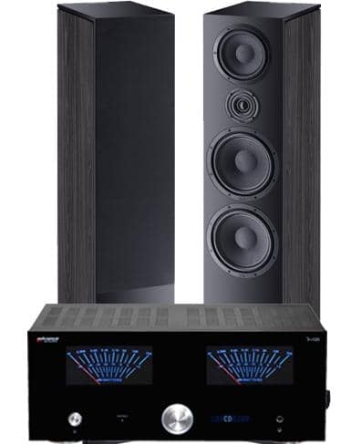 Heco Aurora 1000 + Advance Acoustics X-i125 stereopaketti, musta