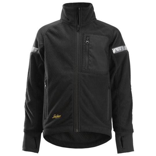 Snickers 7507 Fleecetakki junior, musta 98/104