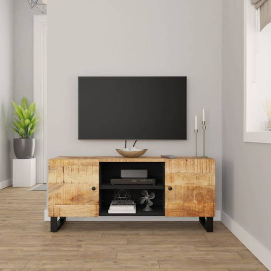 vidaXL TV-taso 105x33x46 cm täysi mangopuu