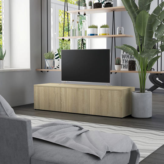 vidaXL TV-taso Sonoma-tammi 120x34x30 cm lastulevy