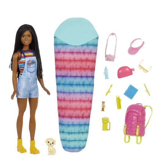 Barbie - Camping Doll with Puppy - Brooklyn (HDF74)