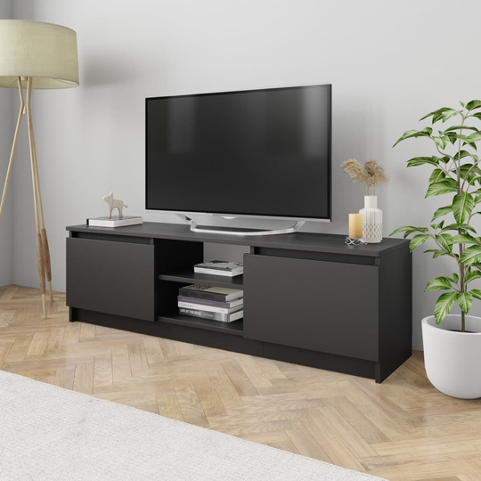 vidaXL TV-taso musta 120x30x35,5 cm lastulevy