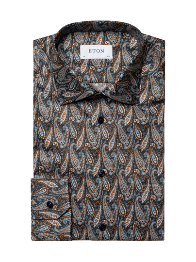 Classic fit paisley signature -kauluspaita