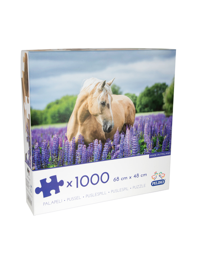 Peliko 1000 palaa hevonen ja kukat