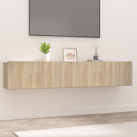vidaXL TV-tasot 2 kpl Sonoma-tammi 80x30x30 cm tekninen puu