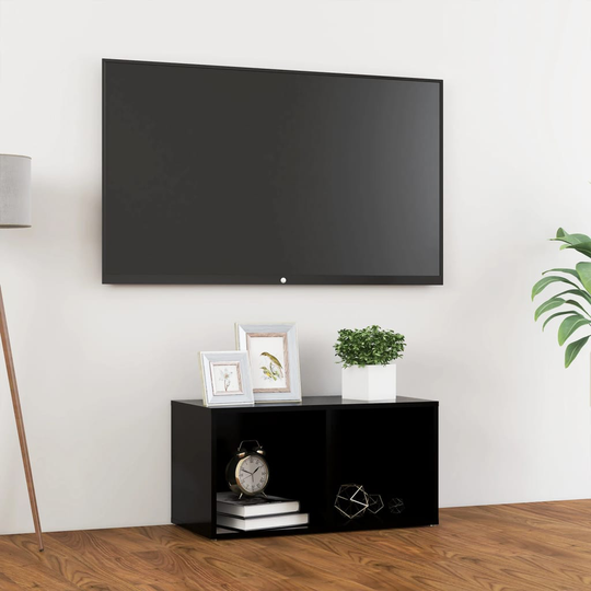 vidaXL TV-taso musta 72x35x36,5 cm lastulevy