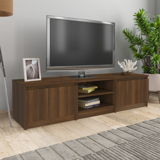 vidaXL TV-taso ruskea tammi 140x40x35,5 cm tekninen puu