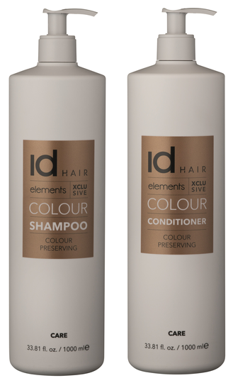 IdHAIR - Elements Xclusive Colour Shampoo 1000 ml + Conditioner 1000 ml
