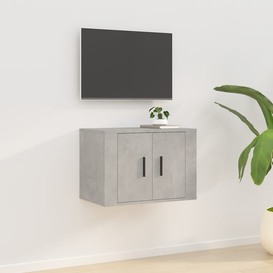 vidaXL Seinäkiinnitettävä TV-taso betoninharmaa 57x34,5x40 cm