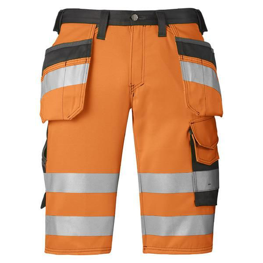 Snickers 3033 Shortsit Hi-Vis,oranssi Koko 50
