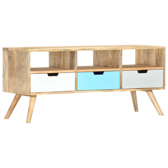 vidaXL TV-taso 110x35x48 cm täysi mangopuu