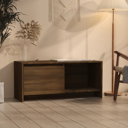 vidaXL TV-taso ruskea tammi 90x35x40 cm lastulevy