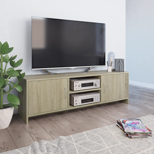 vidaXL TV-taso Sonoma tammi 120x30x37,5 cm lastulevy