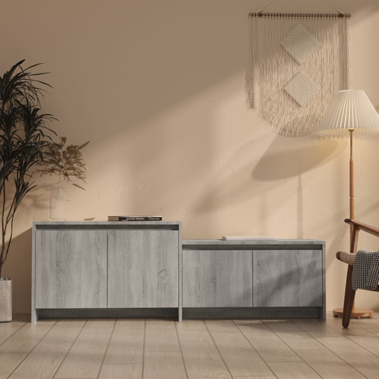 vidaXL TV-taso harmaa Sonoma 146,5x35x50 cm lastulevy