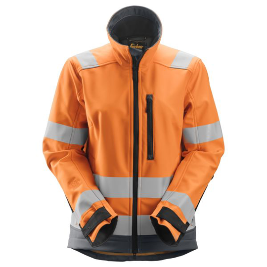 Snickers 1237 AllroundWork Softshelltakki heijastimet, oranssi 3XL