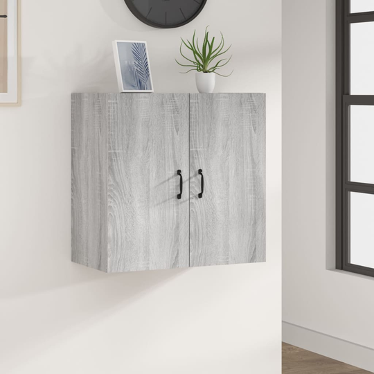 vidaXL TV-seinäkaappi harmaa Sonoma 60x31x60 cm tekninen puu