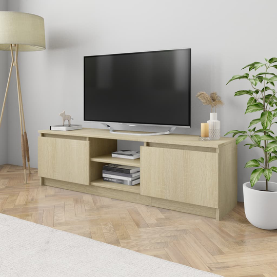 vidaXL TV-taso Sonoma-tammi 120x30x35,5 cm lastulevy
