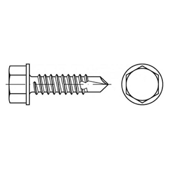 REYHER 079760130063038 Peltiruuvi 6,3 x 8 mm, 250 kpl, FZB D