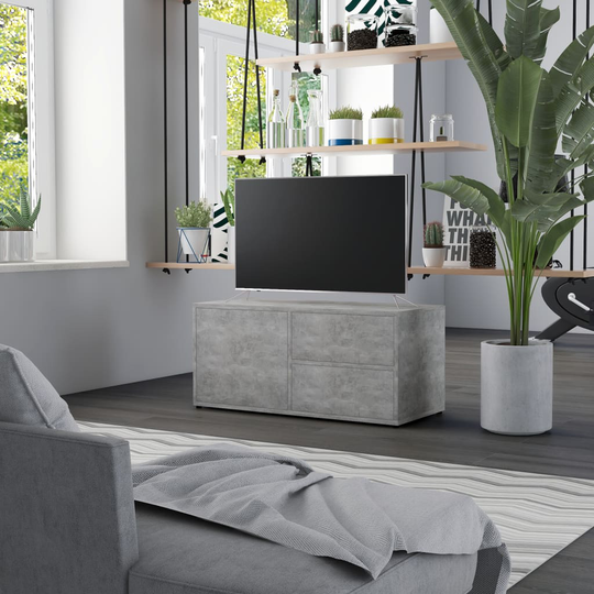 vidaXL TV-taso betoninharmaa 80x34x36 cm lastulevy