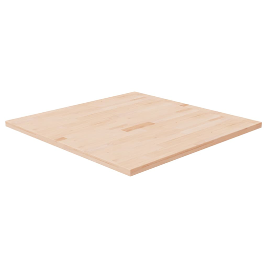 vidaXL Neliönmuotoinen pöytälevy 80x80x2,5 cm käsittelemätön tammi