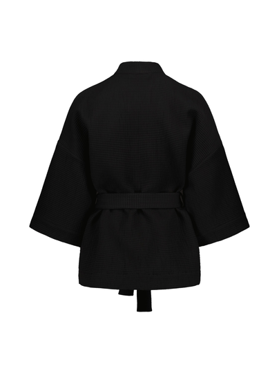 Cyrus short boxy jacket - black quilted