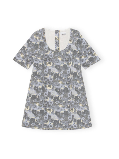 Print denim -mekko