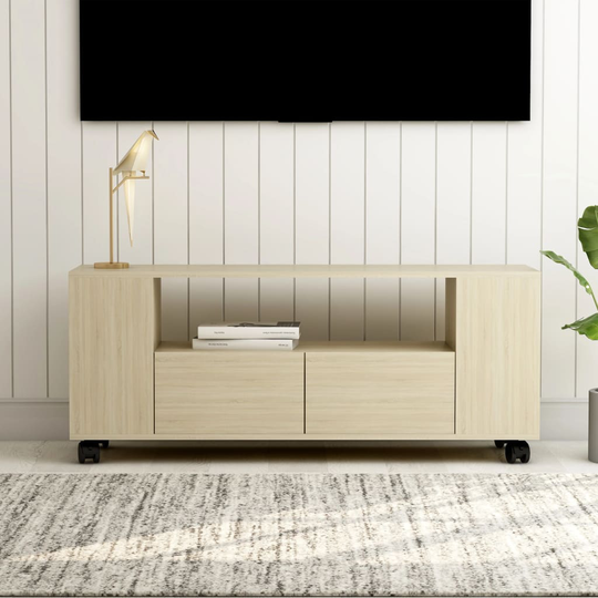 vidaXL TV-taso Sonoma-tammi 120x35x43 cm lastulevy