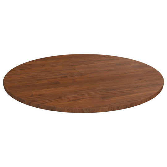 vidaXL Pyöreä pöytälevy tummanruskea Ø 80x1,5 cm käsitelty tammi