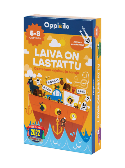 Oppi&ilo laiva on lastattu-lautapeli
