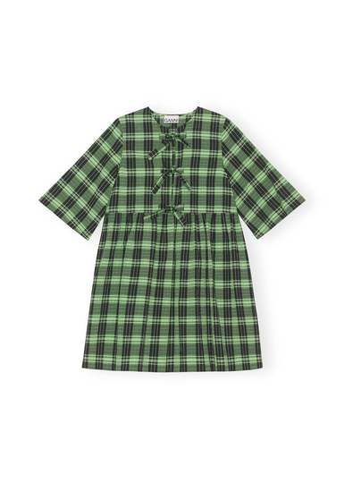 Seersucker check ribbon -mekko