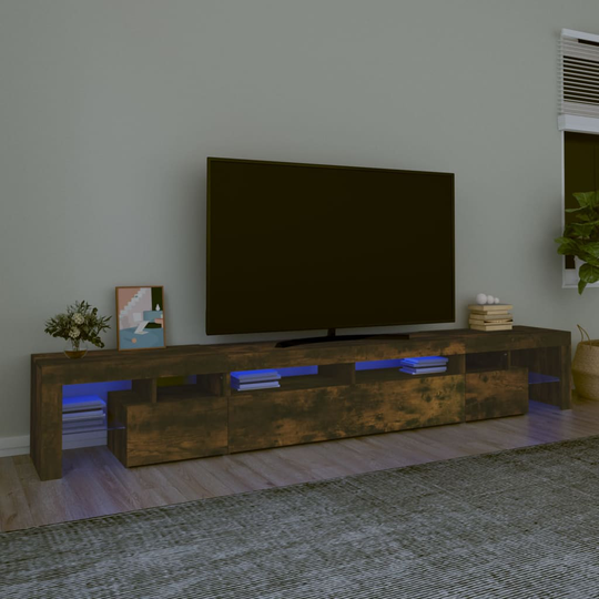 vidaXL TV-taso LED-valoilla savutammi 260x36,5x40 cm