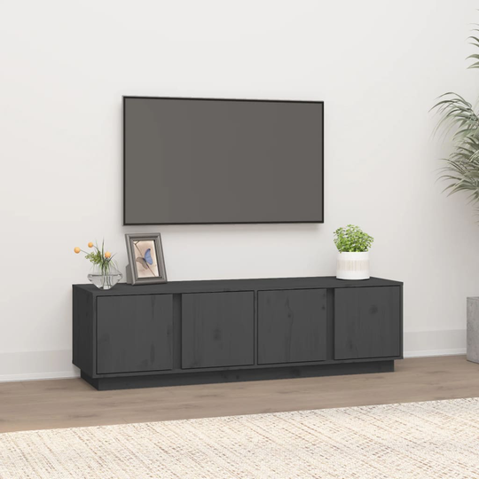 vidaXL TV-taso harmaa 140x40x40 cm täysi mänty
