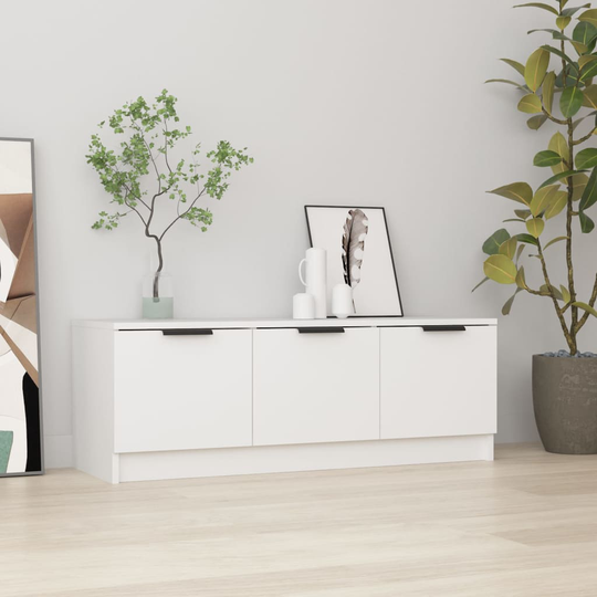 vidaXL TV-taso valkoinen 102x35x36,5 cm tekninen puu