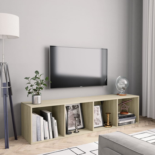 vidaXL Kirjahylly/TV-taso Sonoma-tammi 143x30x36 cm