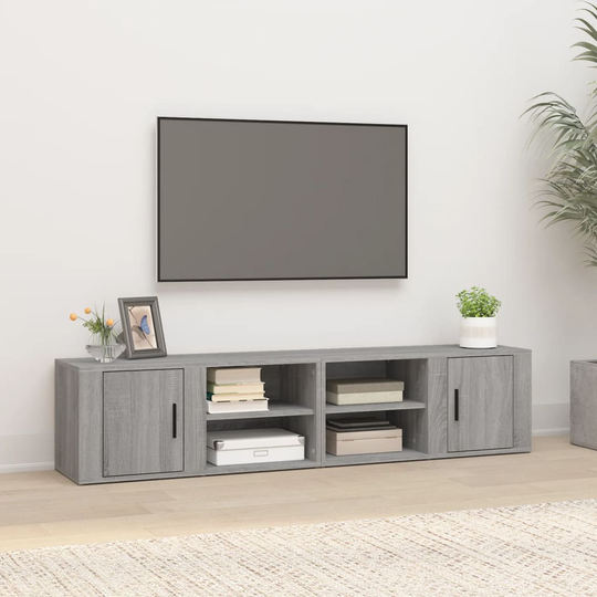 vidaXL TV-tasot 2 kpl harmaa Sonoma 80x31,5x36 cm lastulevy
