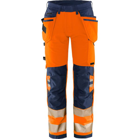 Fristads 2644 GSTP Työhousut oranssi/laivastonsininen C44